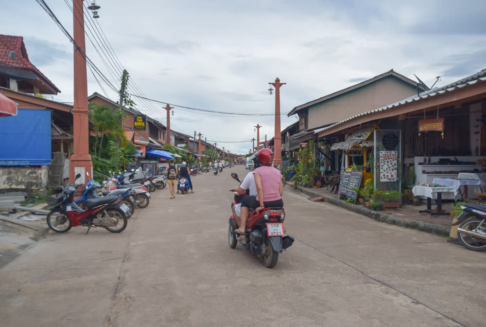 Lanta Old Town's traditional wooden shophouses